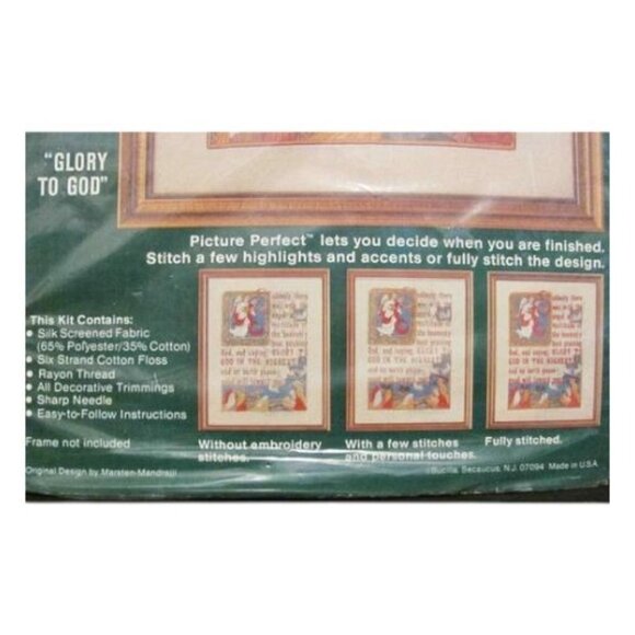 Glory to God Bucilla Stitchery Picture Nativity Christmas 82030 - Picture 3 of 8